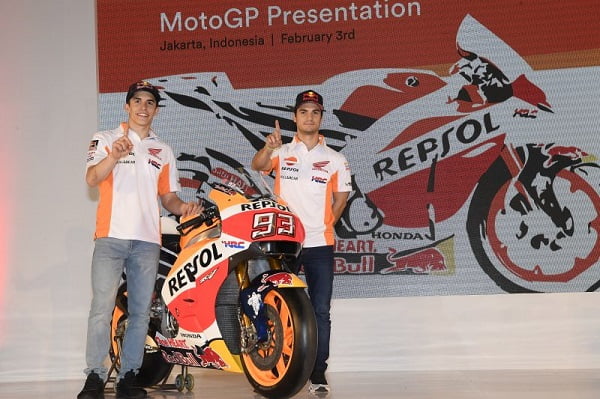 Marquez et Pedrosa dans une présentation Repsol Honda poussive