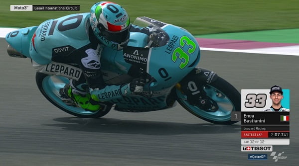 Moto3 #QatarGP Losail FP1 : Enea Bastianini premier leader pour 0.009