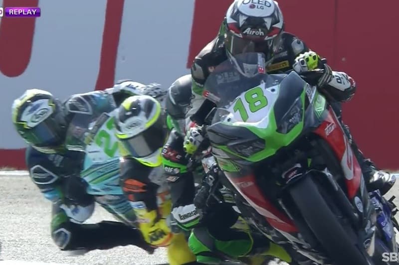 Supersport 300, Assen J3, Course : Manuel Gonzalez survit à la bousculade de la chicane