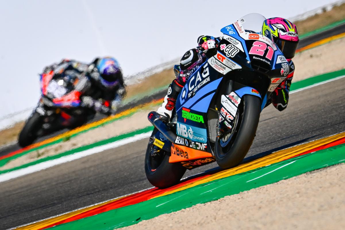 Moto2 Aragon Warm Up : Alonso Lopez réveille brutalement ses concurrents