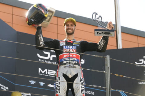 JuniorGP Aragón J2 : Lukas Tulovic est sacré Champion d'Europe Moto2™ 2022, tandis que Guido Pini prend la tête du championnat Hawkers ETC